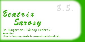 beatrix sarosy business card