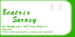 beatrix sarosy business card